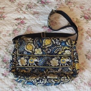 Elephant Print Messenger Bag